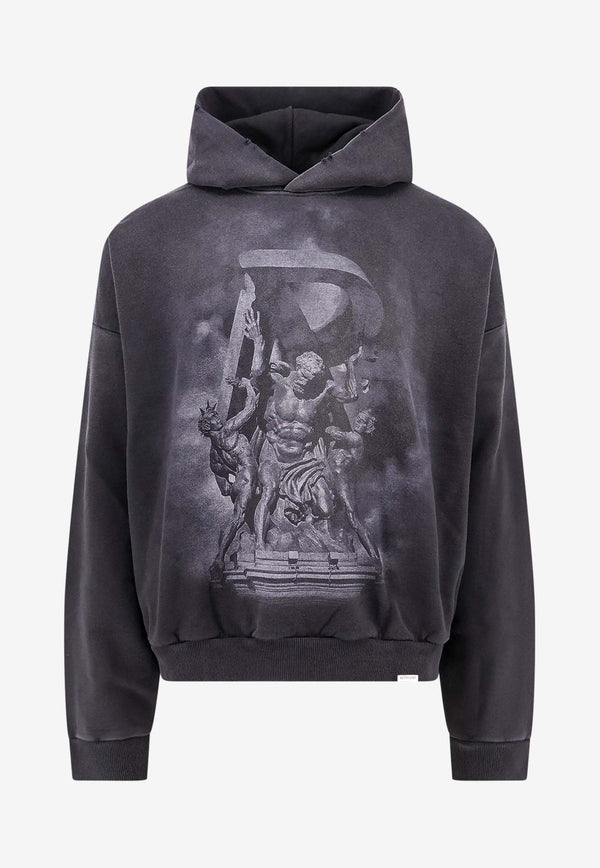 Represent Graphic Print Hooded Sweatshirt Black MLM41145_230