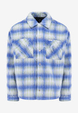 Represent Checked Oversized Jacket Blue MLM2160_196