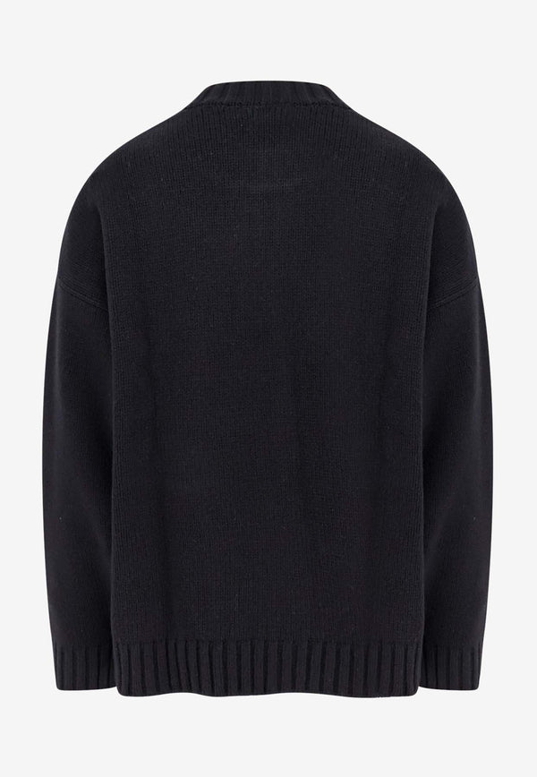 Represent REP Rib Knit Wool Sweater Black MLM3177_001