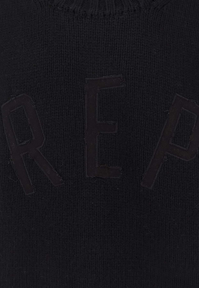 Represent REP Rib Knit Wool Sweater Black MLM3177_001