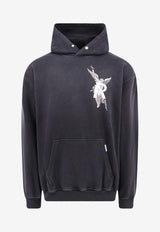 Represent Archangel Print Hooded Sweatshirt Black MLM4238_230