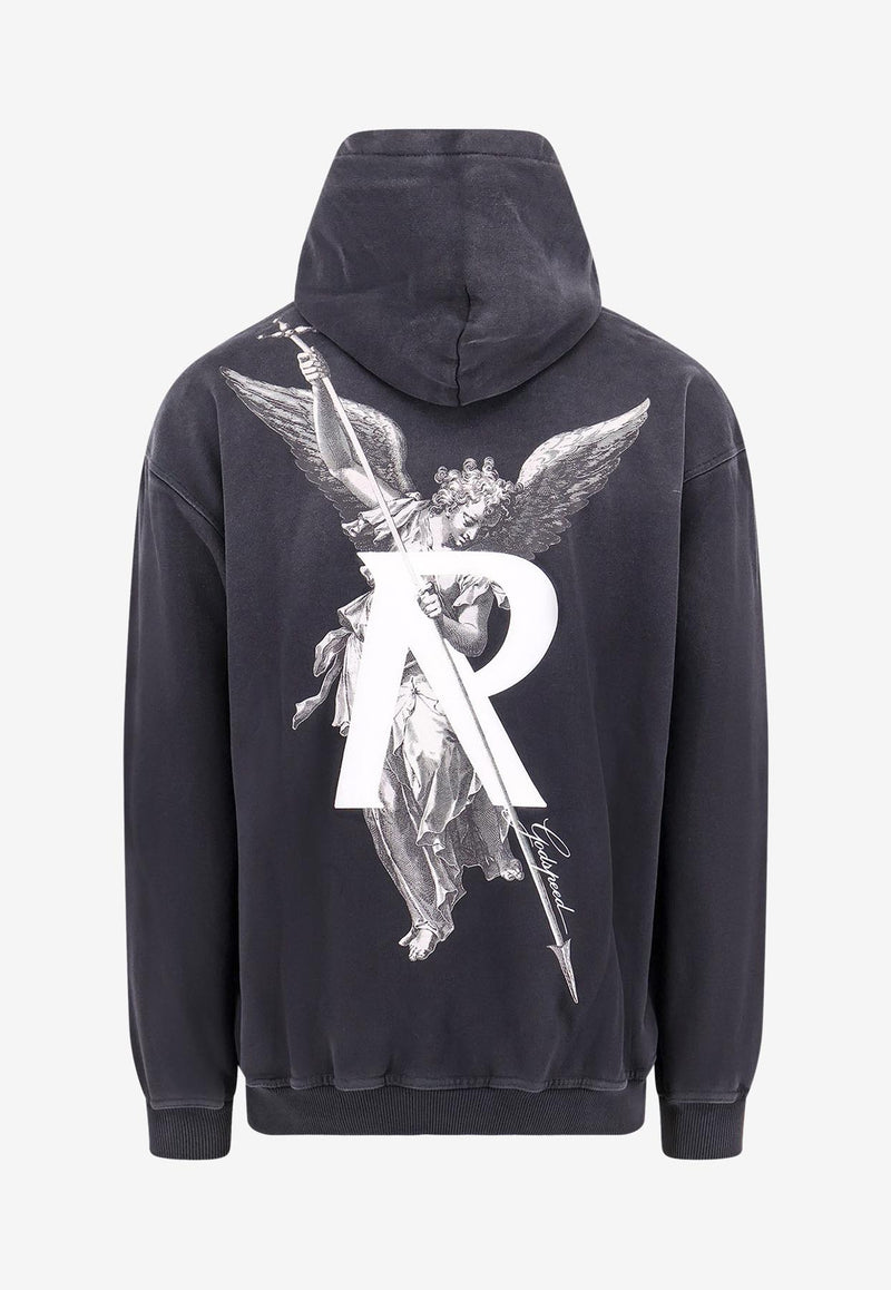 Represent Archangel Print Hooded Sweatshirt Black MLM4238_230