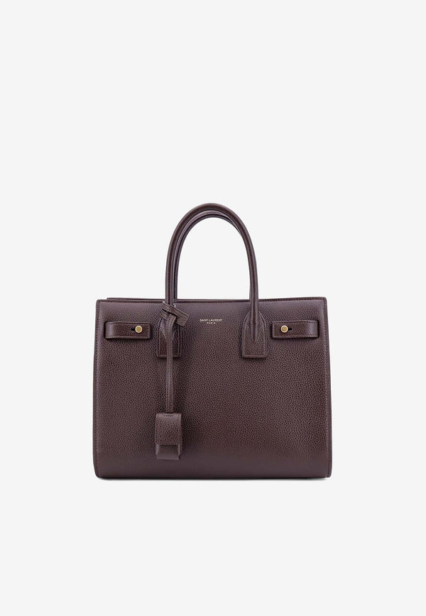 Saint Laurent Baby Sac De Jour Calf Leather Top Handle Bag Brown 717448DTI0W_2877