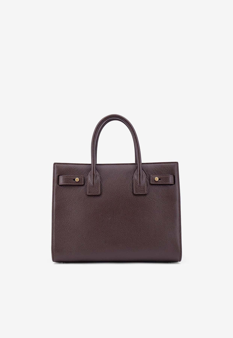 Saint Laurent Baby Sac De Jour Calf Leather Top Handle Bag Brown 717448DTI0W_2877