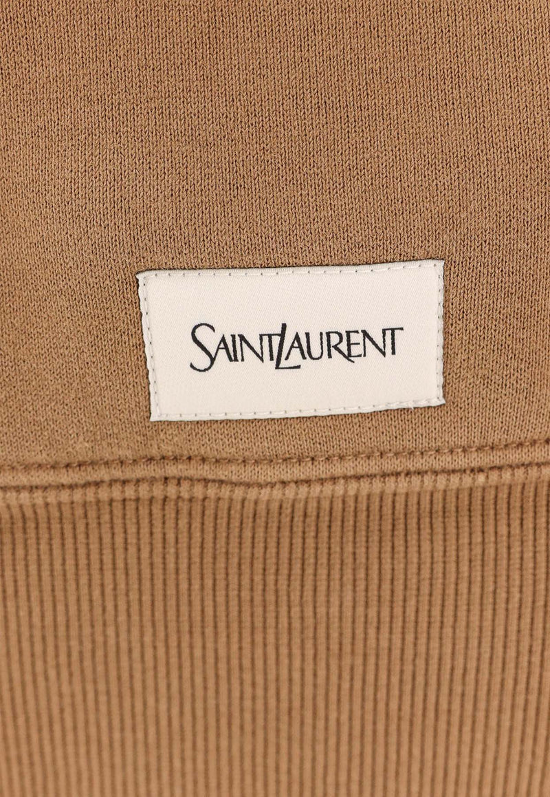 Saint Laurent Logo Label Sweatshirt Brown 807761Y36SV_2298