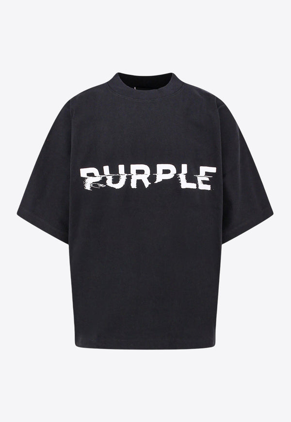 Purple Brand Oversized Logo T-shirt Black P480HJBL424_BLACK