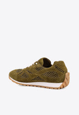 Bottega Veneta Orbit Suede and Mesh Sneakers Olive Oil 796481V4JE1_3310