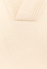 Bottega Veneta V-neck Wool Sweater Beige 804792V4PA0_9317