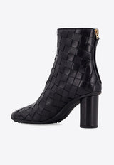 Bottega Veneta 75 Intrecciato Leather Ankle Boots Black 811087V2ED0_1000