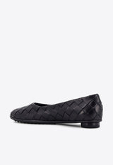 Bottega Veneta Intrecciato Leather Ballet Flats Black 806850V2ED0_1000