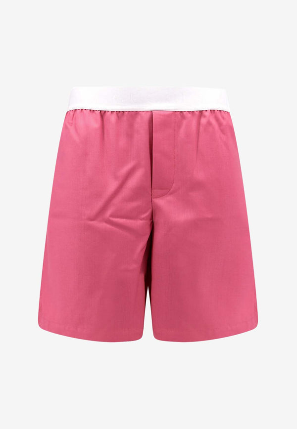 Gucci Logo Waist Wool Shorts Pink 810174XUAK4_5745