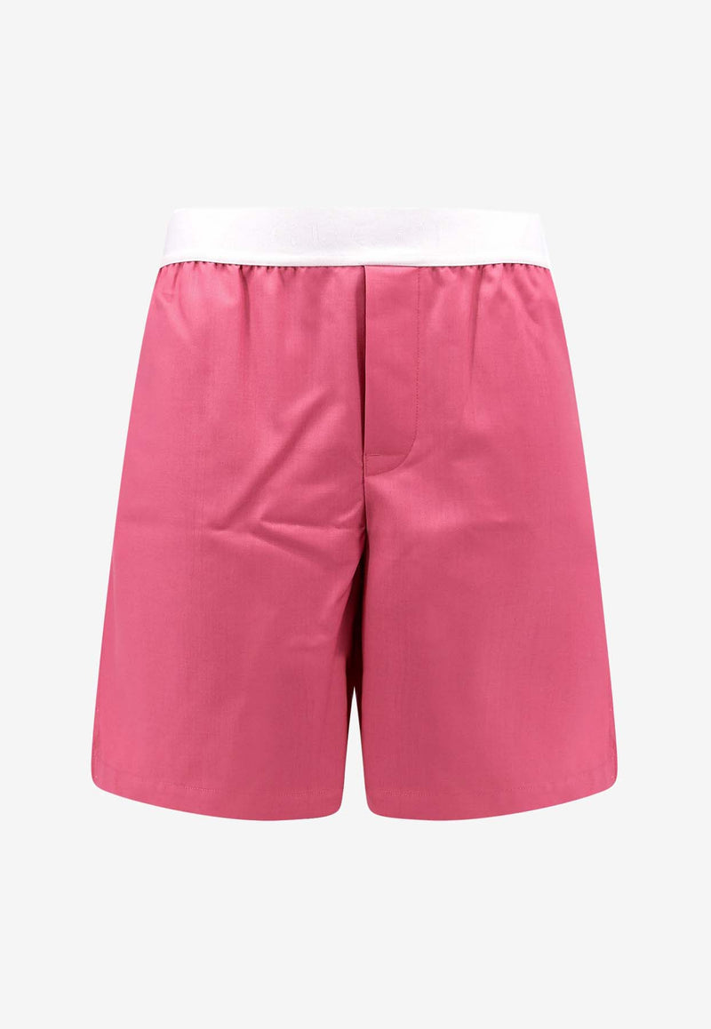 Gucci Logo Waist Wool Shorts Pink 810174XUAK4_5745