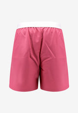 Gucci Logo Waist Wool Shorts Pink 810174XUAK4_5745