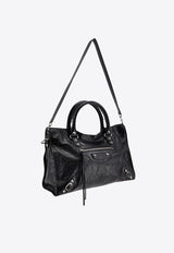 Balenciaga Medium Le City Leather Top Handle Bag Black 7977862AA9S_1000