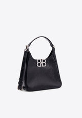 Balenciaga Small BB Soft Leather Hobo Bag Black 8019282ABFJ_1000