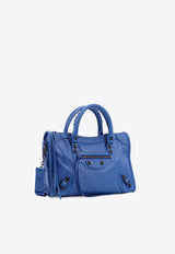 Balenciaga Small Le City Top Handle Bag in Nappa Leather Blue 8114422ABEK_4727