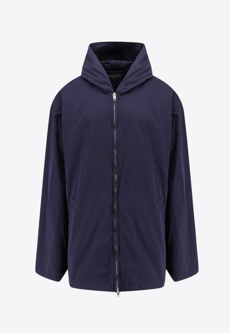 Balenciaga Zip-Up Hooded Jacket Blue 808823TBP01_4063