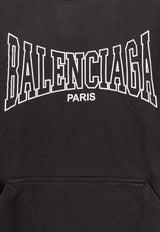 Balenciaga Logo Print Hooded Sweatshirt Gray 803265TRVH6_8190