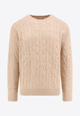 Cable-Knit Crewneck Sweater MC2 Saint Barth REGE00300033G_11