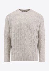 Cable-Knit Crewneck Sweater MC2 Saint Barth REGE00300856G_15