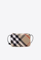 Burberry Snip Jacquard Woven Check Crossbody Bag Beige 8097354_A2021