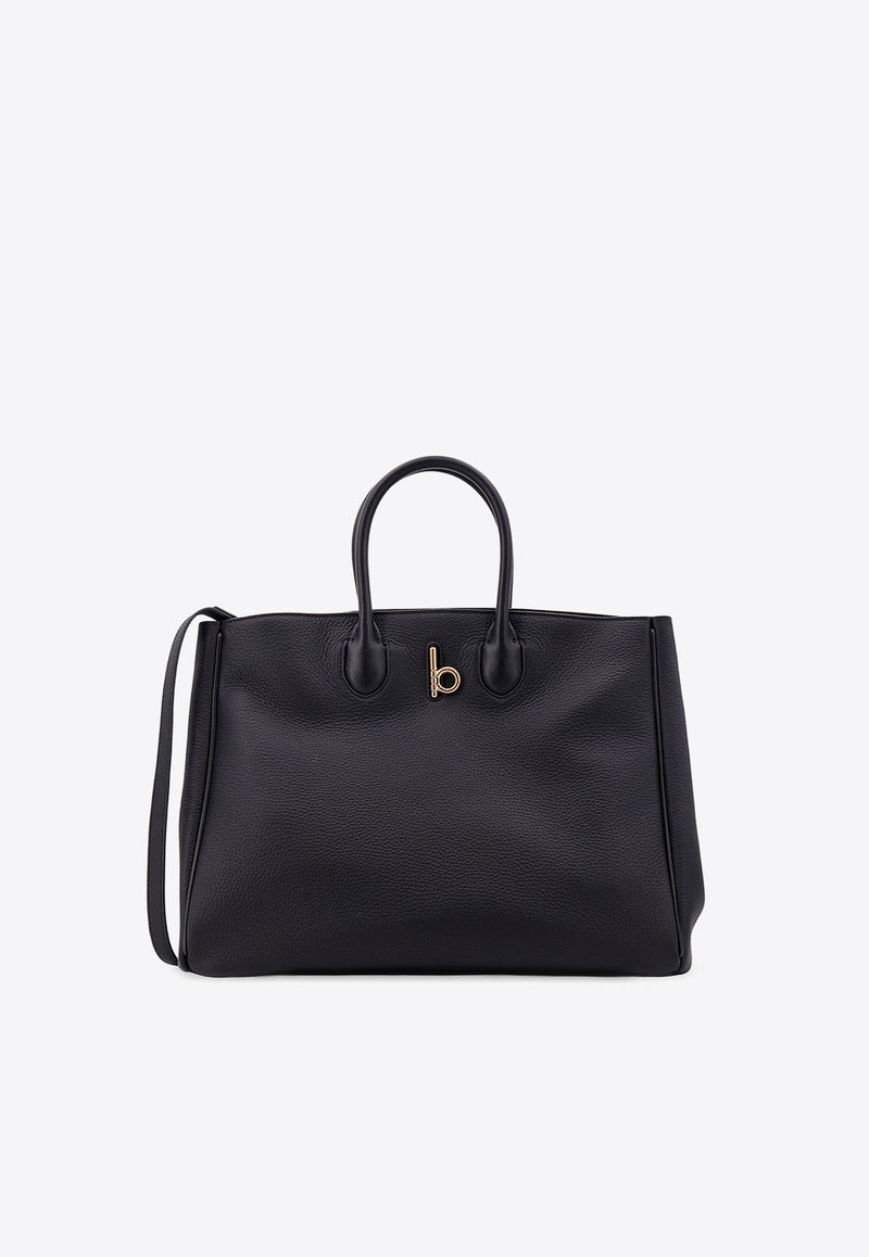 Burberry Medium Rocking Horse Tote Bag Black 8097575_A1189