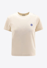 Burberry Logo Embroidered T-shirt Cream 8097947_C1409