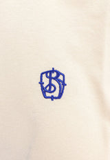 Burberry Logo Embroidered T-shirt Cream 8097947_C1409