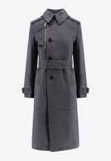 Burberry Belted Trench Coat Gray 8098608_C1501