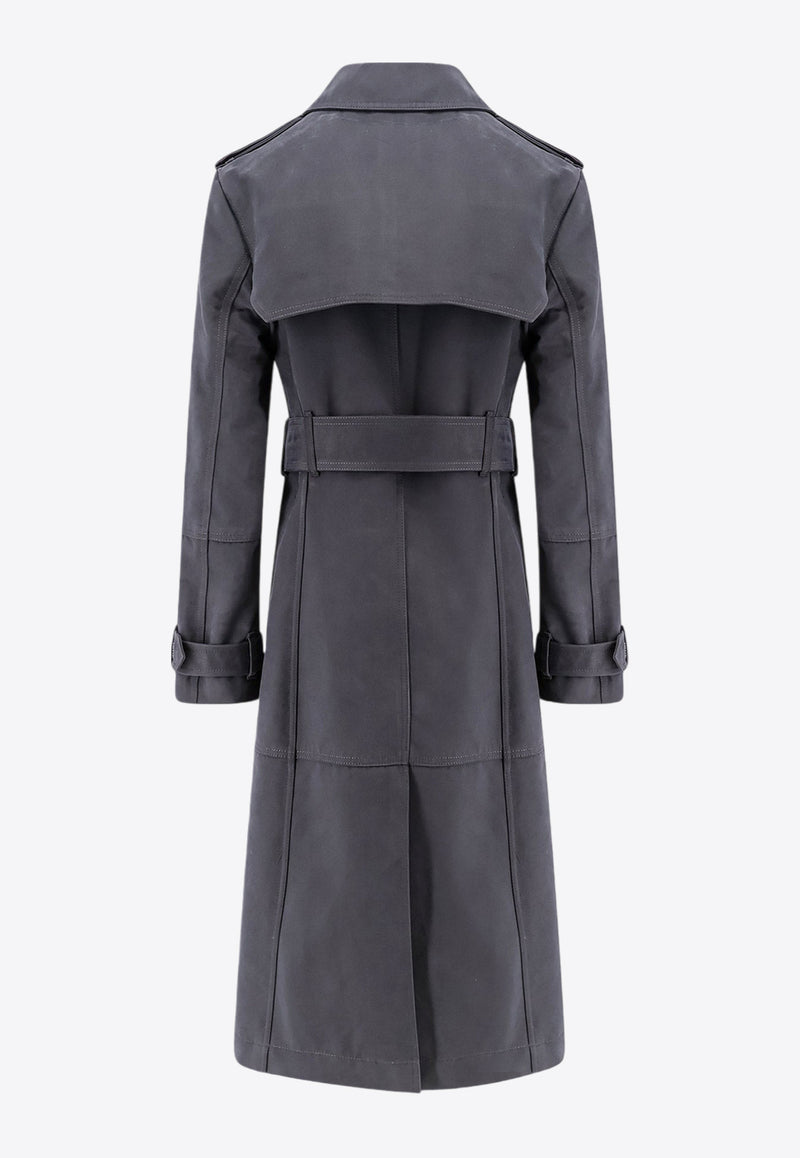 Burberry Belted Trench Coat Gray 8098608_C1501