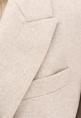 Brunello Cucinelli Double-Breasted Wool Blend Coat Beige MD5919881_C108