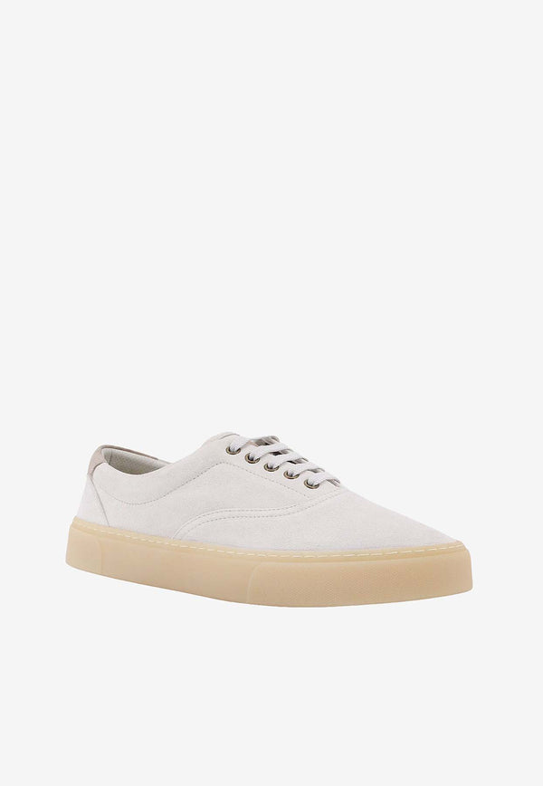 Brunello Cucinelli Low-Top Suede Sneakers White MPUSISP310_CAL87