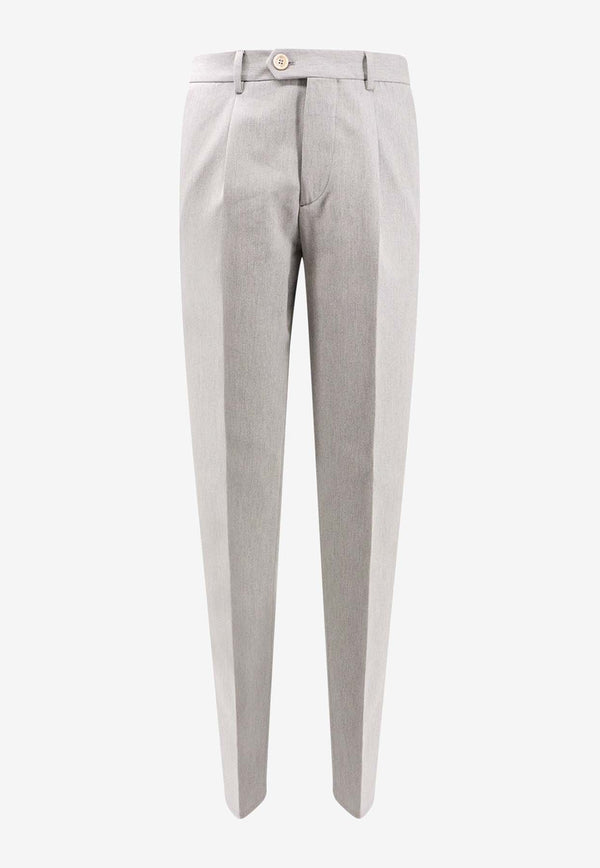 Brunello Cucinelli Tailored Straight-Leg Pants Gray ME262E1450_C7186