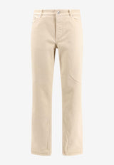 Brunello Cucinelli Logo Patch Straight-Leg Pants Beige M277PD3210_C6233