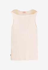 Diesel K-Orazio Devoré Panel Tank Top Beige A171640JQAI_129