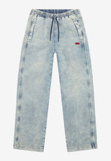 Diesel D-Martians Embroidered Logo Denim Pants Blue A11941068LU_01