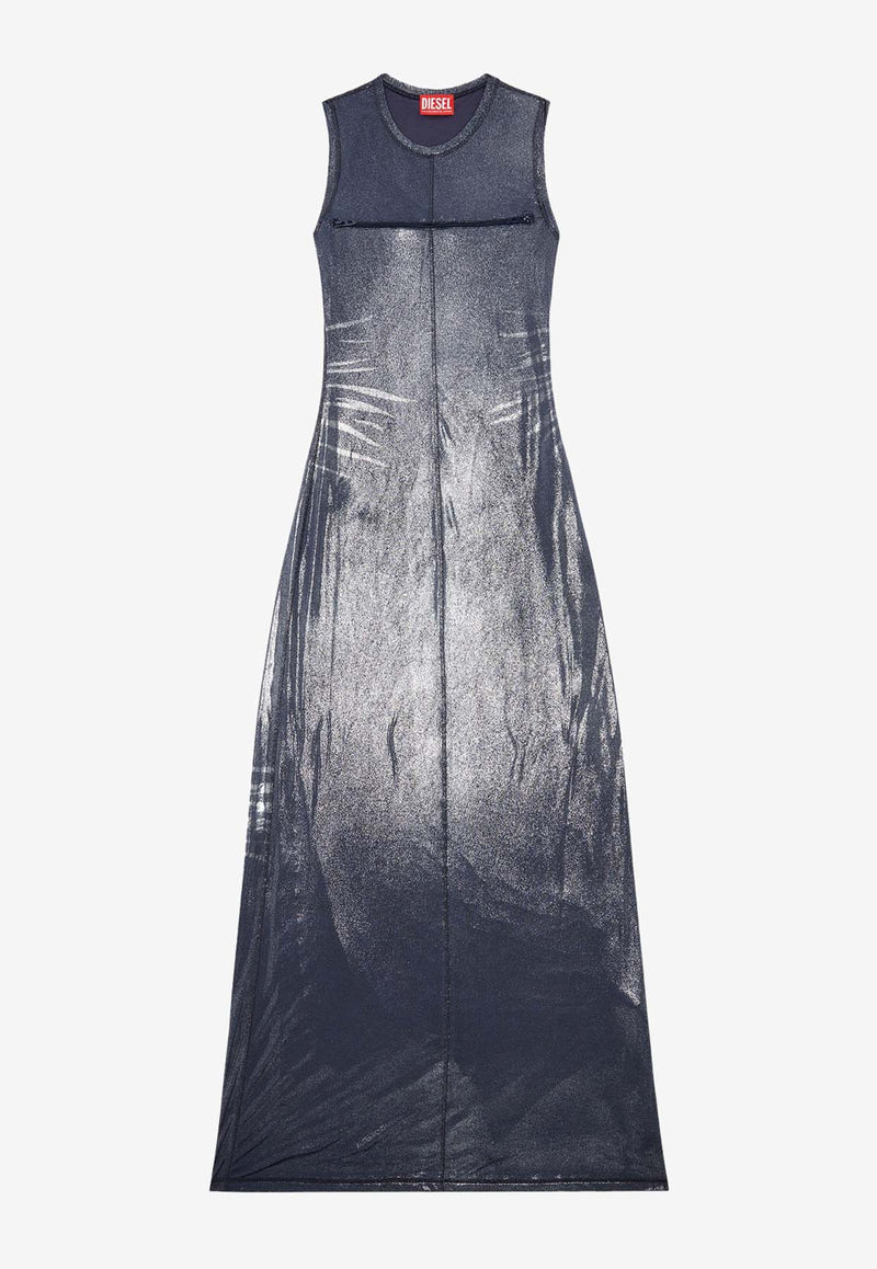 Diesel D-Vety Metallic Maxi Dress Gray A142390AJCS_81E