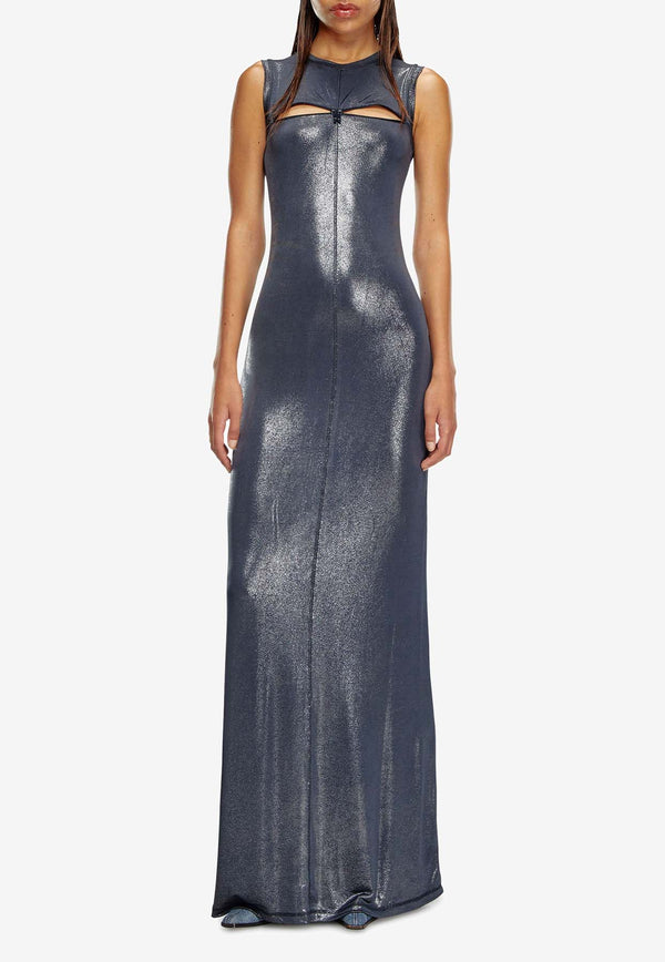 Diesel D-Vety Metallic Maxi Dress Gray A142390AJCS_81E