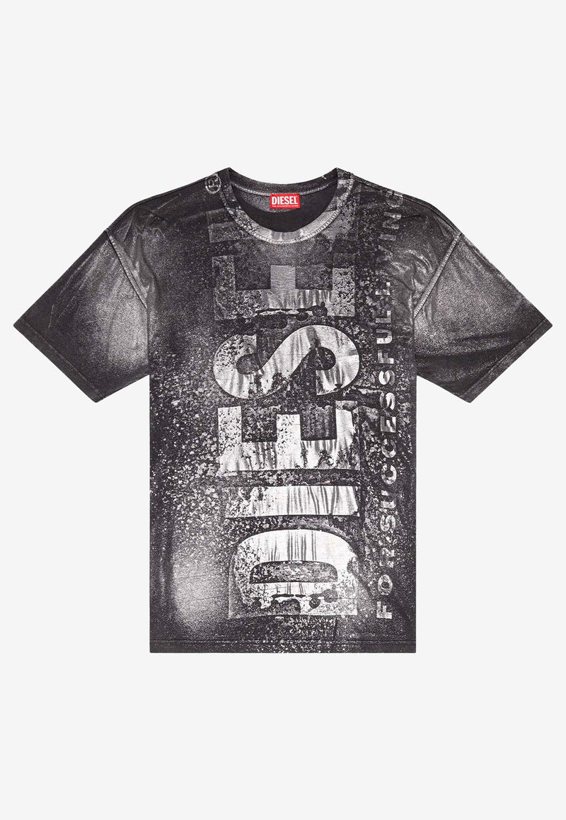 Diesel T-Buxt-P5 Laminated Logo T-shirt Black A153870DPAN_900