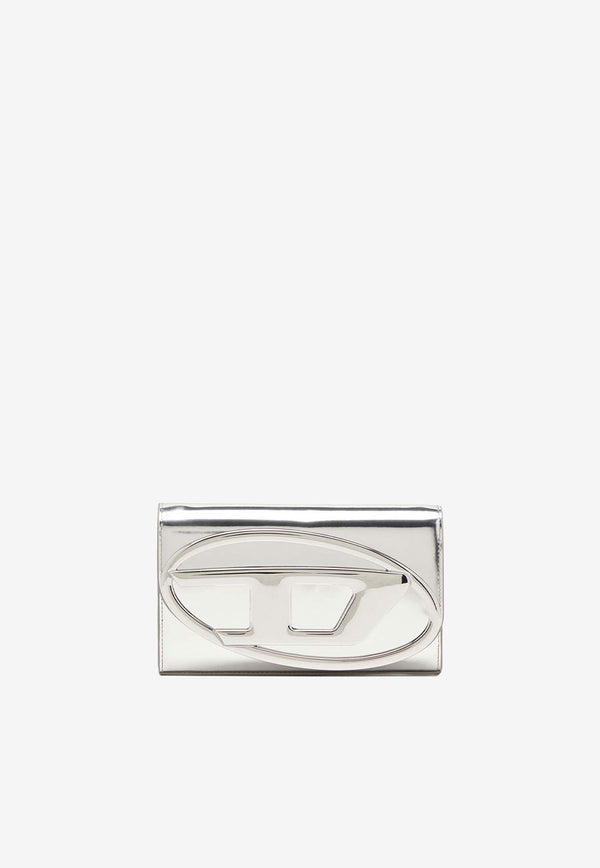 Diesel Mirror-Effect Leather Clutch  Silver X09809PS202_H0535