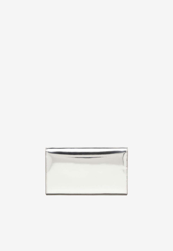 Diesel Mirror-Effect Leather Clutch  Silver X09809PS202_H0535