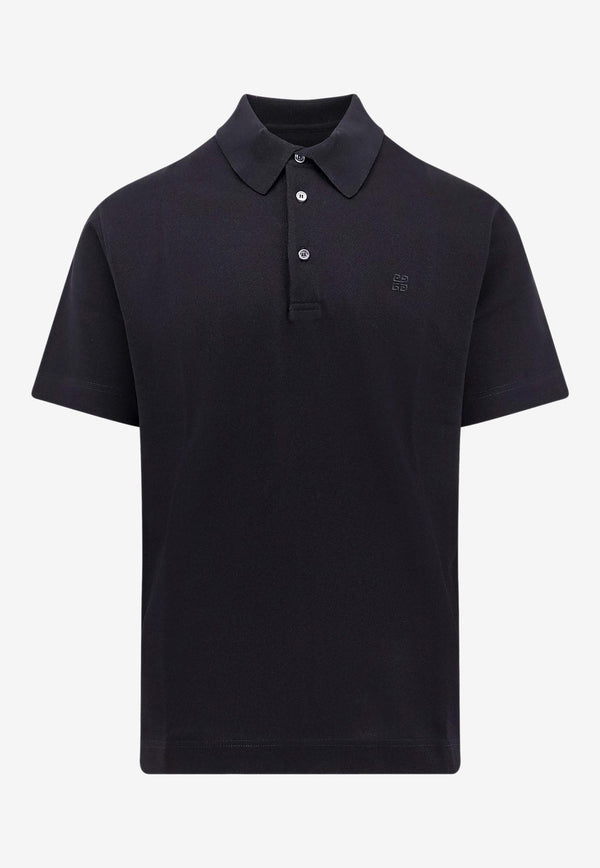 Givenchy 4G Embroidered Polo T-shirt Black BM71KR3YCD_001