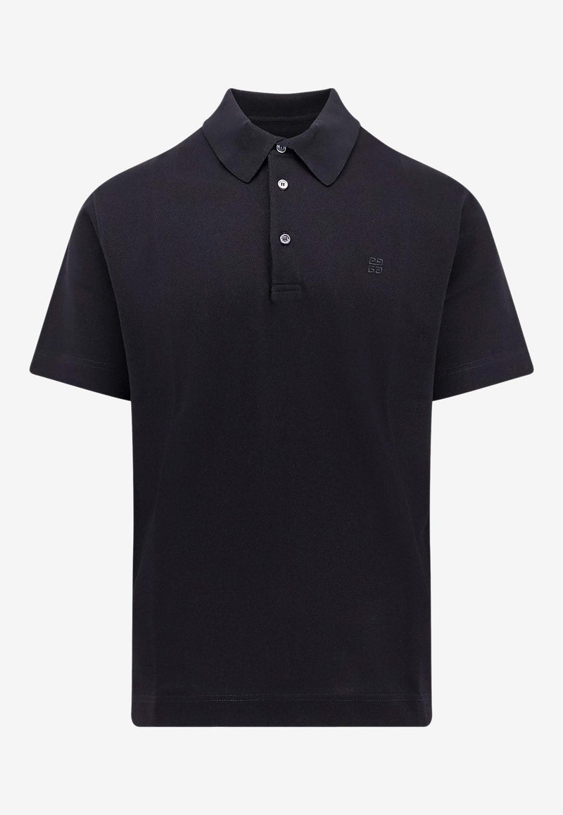 Givenchy 4G Embroidered Polo T-shirt Black BM71KR3YCD_001