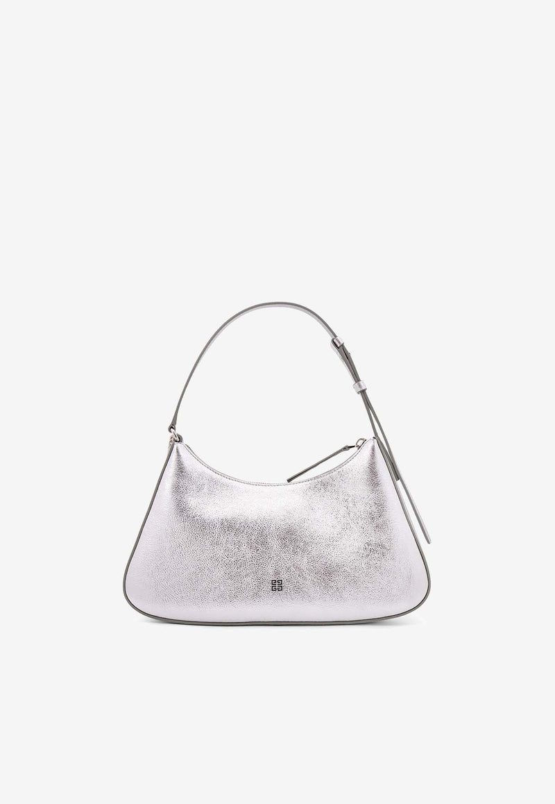 Givenchy Small Lucky Lock Metallic Shoulder Bag Silver BB511JB1ZB_934