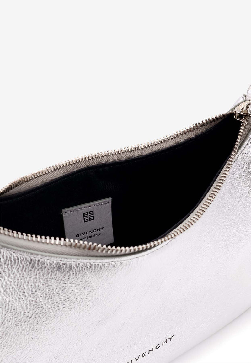 Givenchy Small Lucky Lock Metallic Shoulder Bag Silver BB511JB1ZB_934