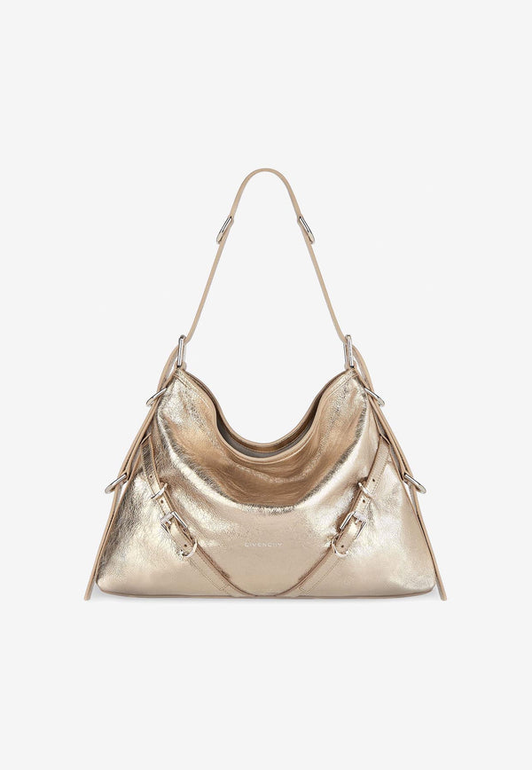 Givenchy Medium Voyou Metallic Leather Shoulder Bag Gold BB50SSB1ZB_769