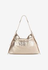 Givenchy Medium Voyou Metallic Leather Shoulder Bag Gold BB50SSB1ZB_769