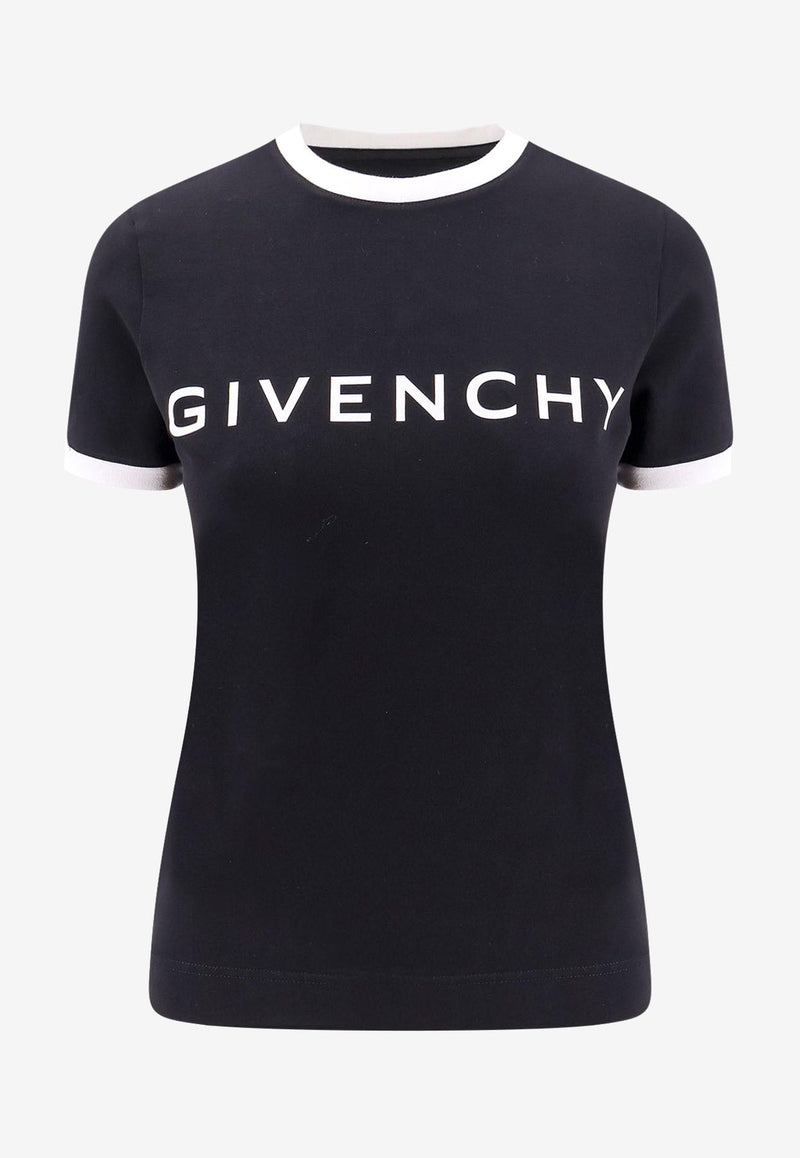 Givenchy Archetype Slim Logo T-shirt Black BW70BF3YAC_004