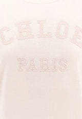 Chloé Logo Patch Long-Sleeved T-shirt Beige 25SJH07183_103