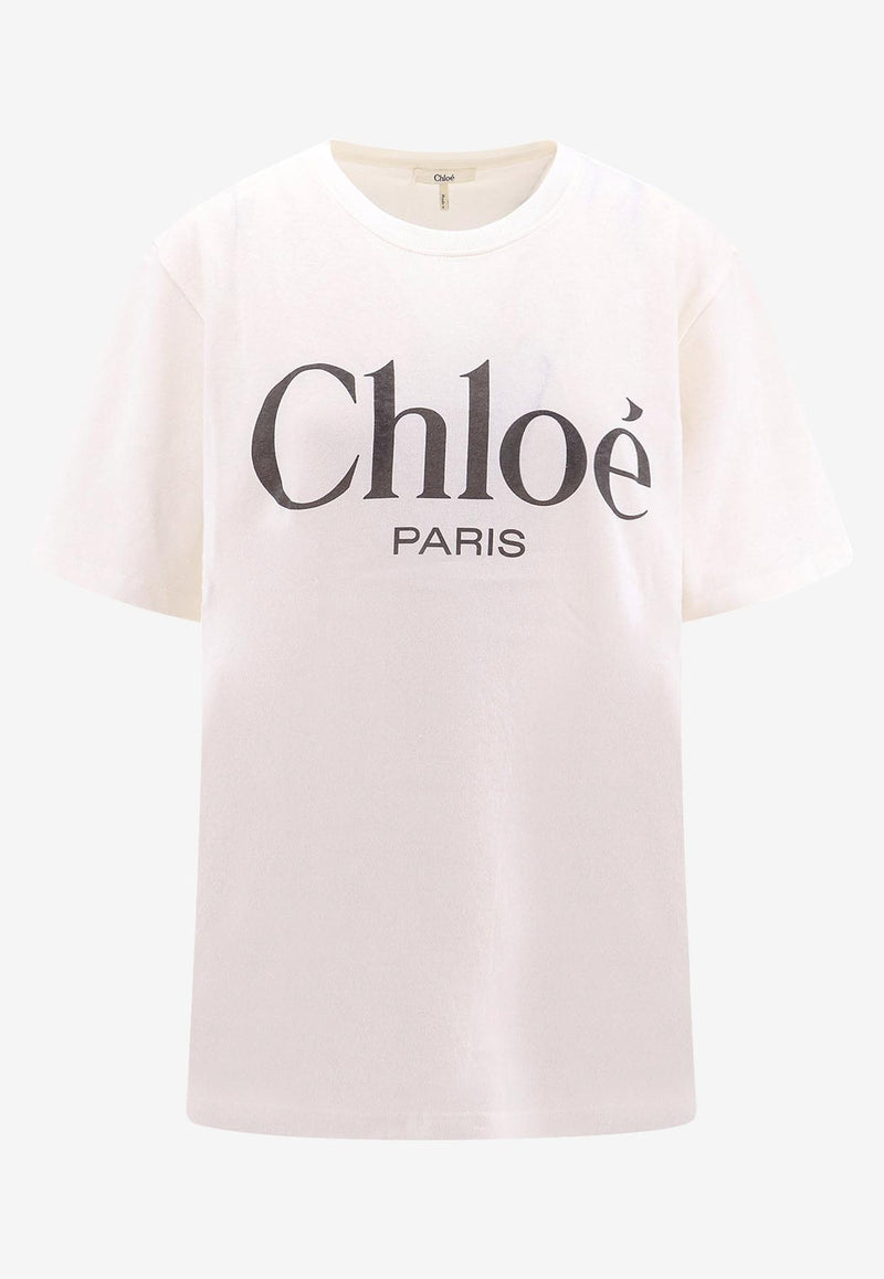 Chloé Maxi Logo T-shirt White 25SJH20191_101